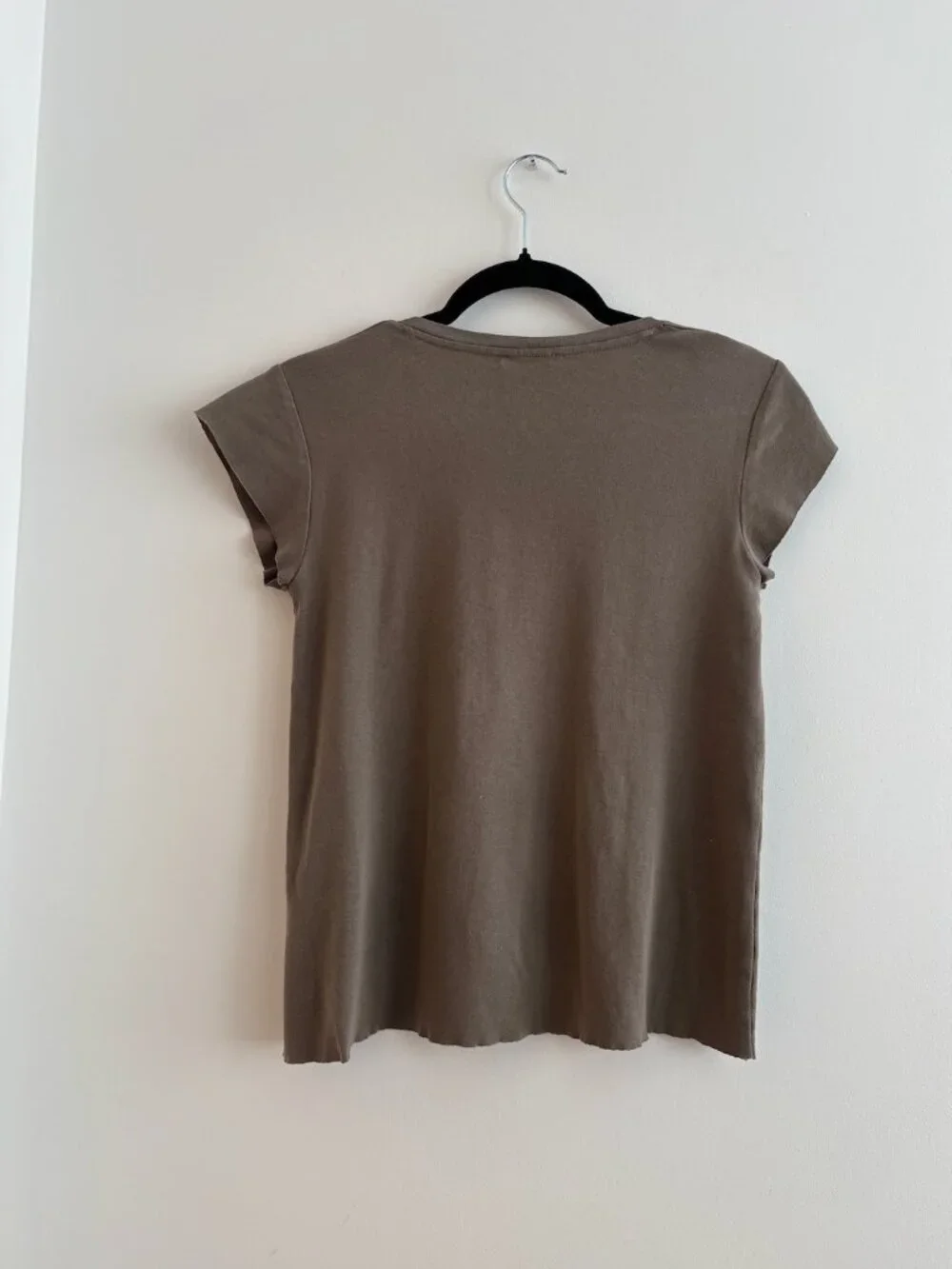 Zara 100% Cotton Soft Minimalist Basic Crew Neck Tee Size Small - Picture 6 of 6